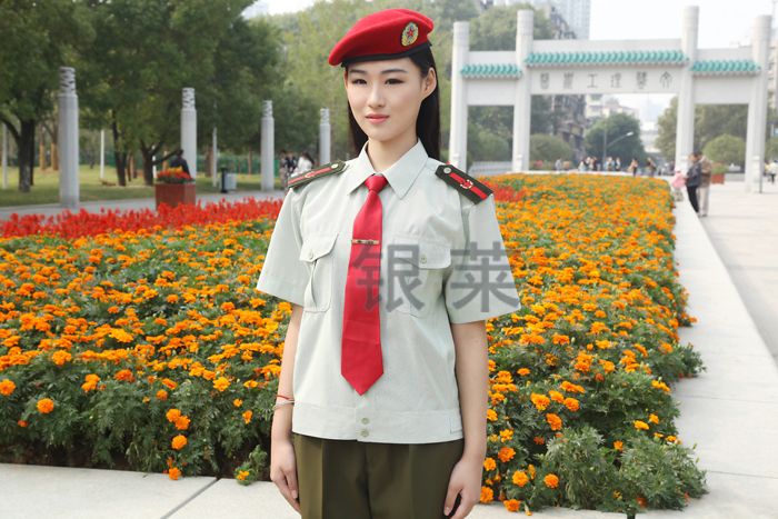 學校軍訓服短袖夾克襯衣