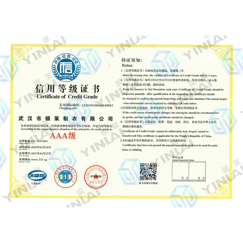 三A信用等級證書